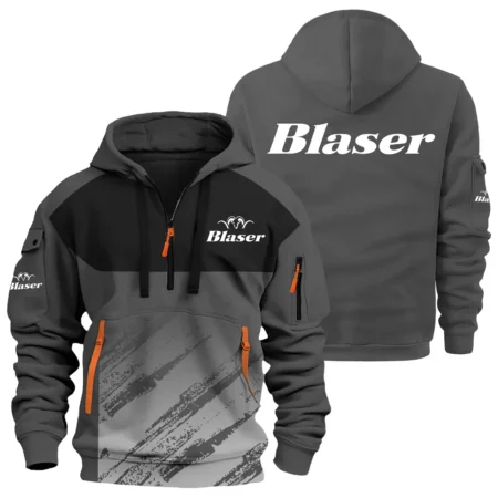 Blaser Exclusive Logo Hoodie Half Zipper OUHU3DHHZ04BSZ