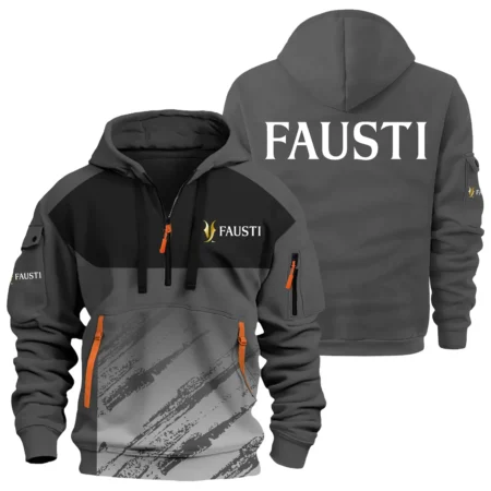 Fausti Exclusive Logo Hoodie Half Zipper OUHU3DHHZ04FSZ