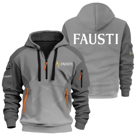 Fausti Exclusive Logo Hoodie Half Zipper OUHU3DHHZ05FSZ