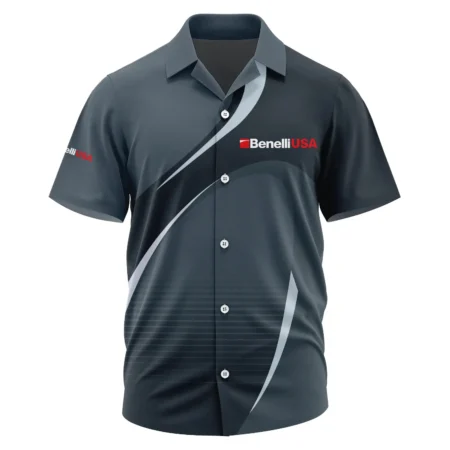 Benelli USA Exclusive Logo Short Sleeve Camp Collar Shirt OUHUHWS081501BUZ