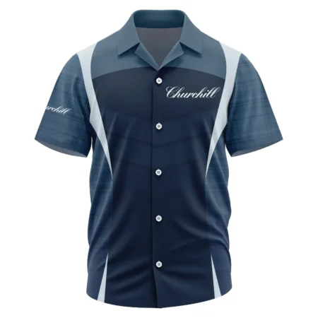 Churchill Exclusive Logo Short Sleeve Camp Collar Shirt OUHUHWS081503CCZ