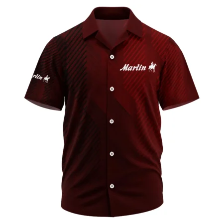 Marlin Exclusive Logo Short Sleeve Camp Collar Shirt OUHUHWS081506MRZ