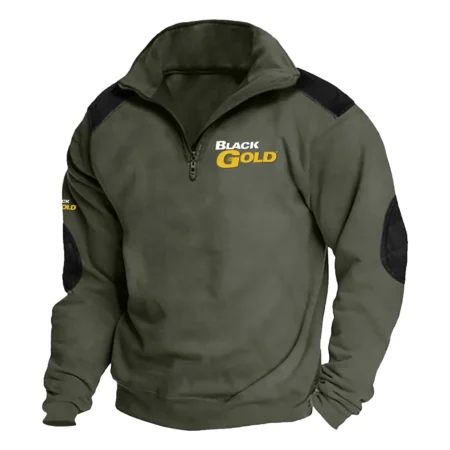 Black Gold Sights Exclusive Logo Tactical Quarter-Zip Sweatshirt OUHUSCS0815BDZ