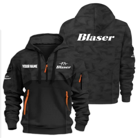 Blaser Exclusive Logo Hoodie Half Zipper HTHHZ09BSZ