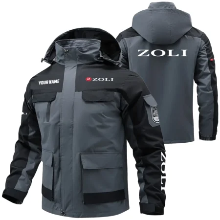 Zoli Exclusive Logo Water Resistant Outdoor Jacket Detachable Hood OUHUV203A0815ZLZ