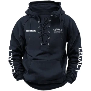 Lupo by Benelli Exclusive Logo Tactical Lace Up Hoodie OUHUH1210815LBZ Lupo by Benelli Exclusive Logo Tactical Lace Up Hoodie OUHUH1210815LBZ