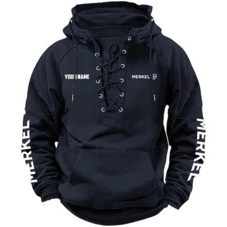 Merkel Exclusive Logo Tactical Lace Up Hoodie OUHUH1210815MKZ