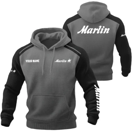 Marlin Exclusive Logo Waffle Quilted Hoodie OUHUH358081501MRZ