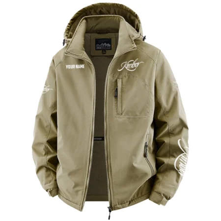 Kimber Exclusive Logo Fleece Windbreaker Jacket Detachable Hood OUHUV2020815KBZ