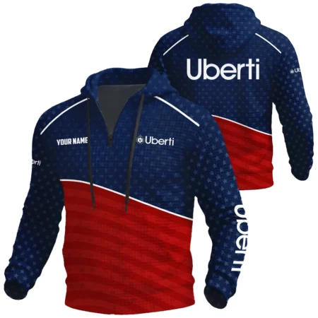 Uberti Exclusive Logo Waffle Quarter-zip Hoodie OUHUWQH081502UBZ