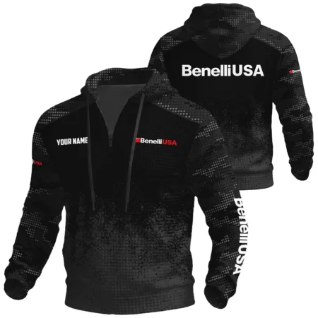 Benelli USA Exclusive Logo Waffle Quarter-zip Hoodie OUHUWQH081503BUZ