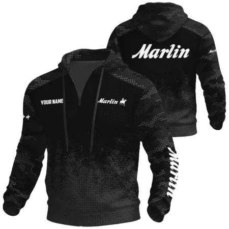 Marlin Exclusive Logo Waffle Quarter-zip Hoodie OUHUWQH081503MRZ