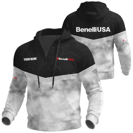 Benelli USA Exclusive Logo Waffle Quarter-zip Hoodie OUHUWQH081505BUZ