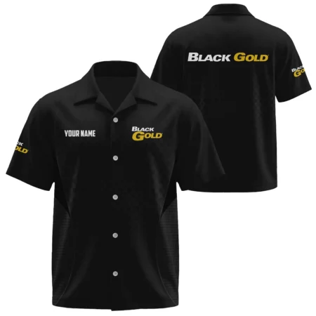 Black Gold Sights Exclusive Logo Short Sleeve Camp Collar Shirts OUHUHW26081501BDZ