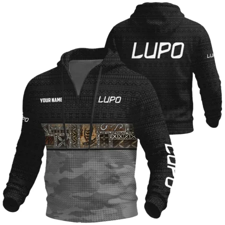 Lupo by Benelli Exclusive Logo Waffle Quarter-zip Hoodie OUHUWQH081506LBZ