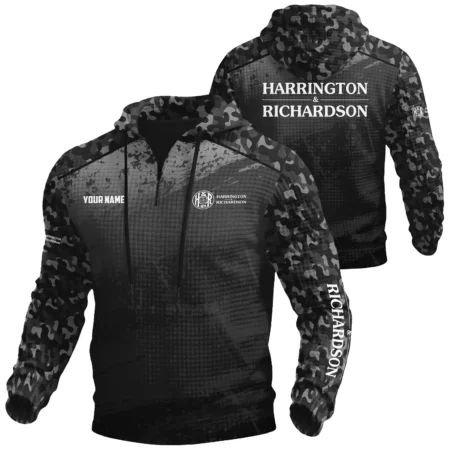 Harrington & Richardson Exclusive Logo Waffle Quarter-zip Hoodie OUHUWQH081507HRZ