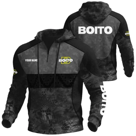 E.R. Amantino Exclusive Logo Waffle Quarter-zip Hoodie OUHUWQH081508ERZ