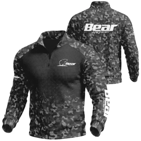 Bear Archery Exclusive Logo Waffle Quarter-zip Sweatshirt OUHUWQS081509BAZ