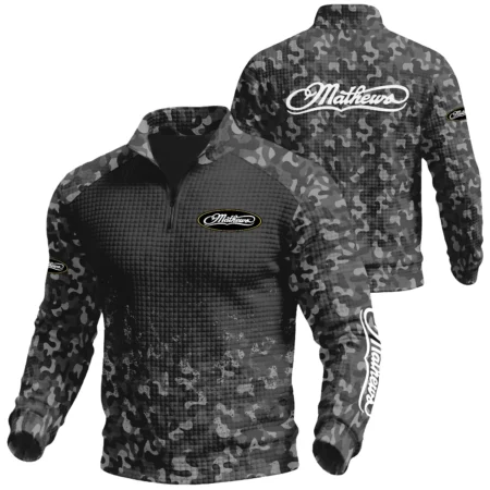 Mathews Archery Exclusive Logo Waffle Quarter-zip Sweatshirt OUHUWQS081509MAZ